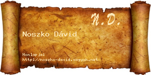 Noszko Dávid névjegykártya